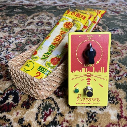 Earth Quaker Devices Arrows/ミチ【九州発限定カラーとなるArrows/ミチ"Southern Yellow" 】【マルタイラーメン 1袋付】