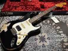 Fender Custom Shop Fender Custom Shop 1969 S-S-H Stratocaster Heavy Relic Black_2