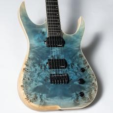 Skervesen Guitars Raptor 6 Poplar Burl Aqua Blue Burst MH 【3.33kg】