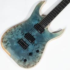 Skervesen Guitars Raptor 6 Poplar Burl Aqua Blue Burst MH 【3.33kg】_3