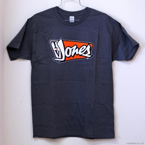 TV JONES Mens Orange Logo オレンジロゴ Tシャツ M グレー