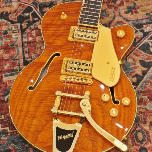 Gretsch Electromatic LTD Flame Okoume Broadkaster Jr. Single -Cut with Bigsby, Roundup Orange