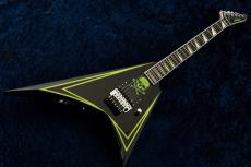 Edwards E-ALEXI GREENY -Black with Lime Green Pinstripe & Skull - #ED4811253_2