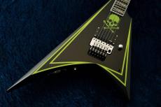 Edwards E-ALEXI GREENY -Black with Lime Green Pinstripe & Skull - #ED4811253_3