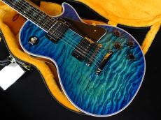 Gibson Les Paul Custom 7A Quilt Top Abalone Inlays Trans Blue Burst Gloss_3