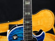 Gibson Les Paul Custom 7A Quilt Top Abalone Inlays Trans Blue Burst Gloss_7