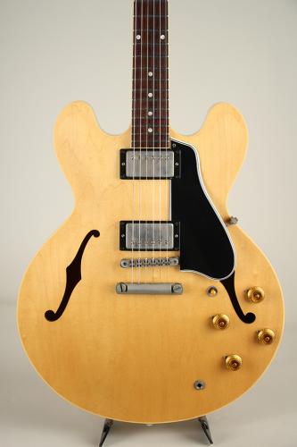 Gibson 1959 ES-335 Reissue Aged Vintage Natural Stinger Head Back 2019