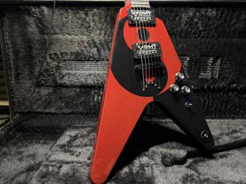 DEAN Dean USA Custom Shop Michael Schenker Flying V Yin Yang / Black & Red Sparkle