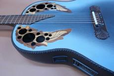 Ovation Super Adamas 1687-8 (Blue) /　Non Cutaway・Fibronic Soundboard・Adamas Epaulet・Carbon Graphite Top・Deep Bowl Lyrachord Back ・Walnut Fingerboard・With  Optima Preamp 【With Original Hard Case 】  1996年製  EX+_13