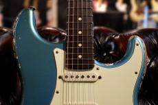 XOTiC XSC-2 Master Grade Flame Maple Neck Heavy Aged ~Vintage Lake Pracid Blue~_8