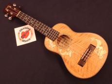 Alulu Carp (鯉)Inlay Solid Curly Maple Concert Ukulele #5477_5