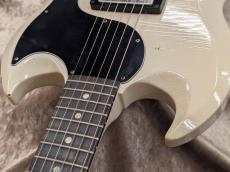 Gibson Custom Shop Murphy Lab 1963 SG Junior w/ Humbucker Light Aged Polaris White s/n 503543_5