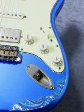XOTiC XSC-2 Master Grade Flame Maple Neck Heavy Aged ~Lake Pracid Blue over Blue Paisley ~_4