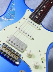 XOTiC XSC-2 Master Grade Flame Maple Neck Heavy Aged ~Lake Pracid Blue over Blue Paisley ~_5