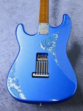 XOTiC XSC-2 Master Grade Flame Maple Neck Heavy Aged ~Lake Pracid Blue over Blue Paisley ~_10