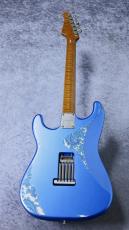 XOTiC XSC-2 Master Grade Flame Maple Neck Heavy Aged ~Lake Pracid Blue over Blue Paisley ~_11