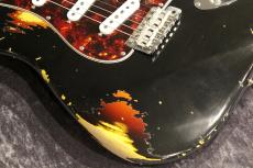 Red House Kurosawa LTD Vintage PU General S /3S Alder/Rosewood Black over 3Tone Sunburst  Heavy Aged_4