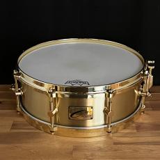 CANOPUS 3mm Solid Brass Custom Snare 14"x5" Gold Hardware Custom Model_2