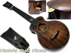 Naturel Ukulele テナー カスタム カーリーマホガニー サイドホール 2021年中古委託