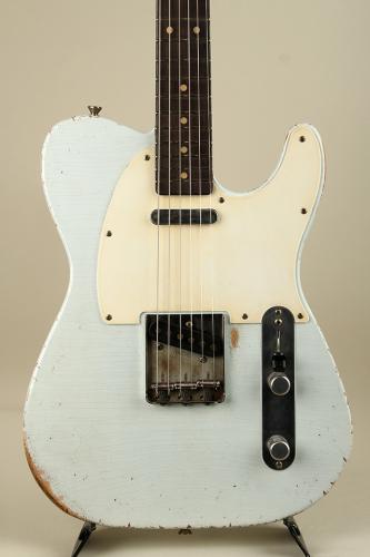 Nacho Guitars Early 60s Whiteguard Medium Aging / C neck / Slab Rose / Sonic Blue #44313