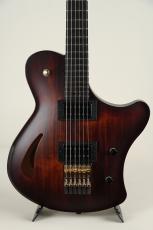 Victor Baker Guitars Ergonomic Semi hollow Headless Brown Smoke Satin 2023