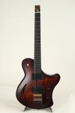 Victor Baker Guitars Ergonomic Semi hollow Headless Brown Smoke Satin 2023_2