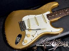 Fender Stratocaster 1965 Shoreline Gold /Killer Figured Neck & Dark Jacaranda FB 3.46kg "Rare Custom Color"_4