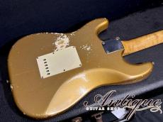 Fender Stratocaster 1965 Shoreline Gold /Killer Figured Neck & Dark Jacaranda FB 3.46kg "Rare Custom Color"_5