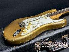 Fender Stratocaster 1965 Shoreline Gold /Killer Figured Neck & Dark Jacaranda FB 3.46kg "Rare Custom Color"_6