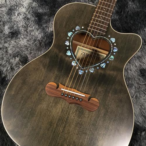 ZEMAITIS CAF-90HCW Denim Black Abalone【大人気ハート型サウンドホール エレアコ!】【丈夫なギグバッグ付】