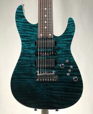 SCHECTER 【厳選キルトメイプル】EX5B-24-7st CTM/VTR M/HR -Black Turquoise-【USED】