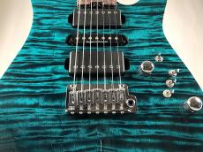 SCHECTER 【厳選キルトメイプル】EX5B-24-7st CTM/VTR M/HR -Black Turquoise-【USED】_6