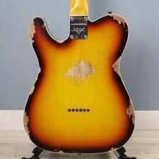 Fender Custom Shop Limited Edition 1960 Telecaster Custom Heavy Relic Faded Aged Chocolate 3-Tone Sunburst_2