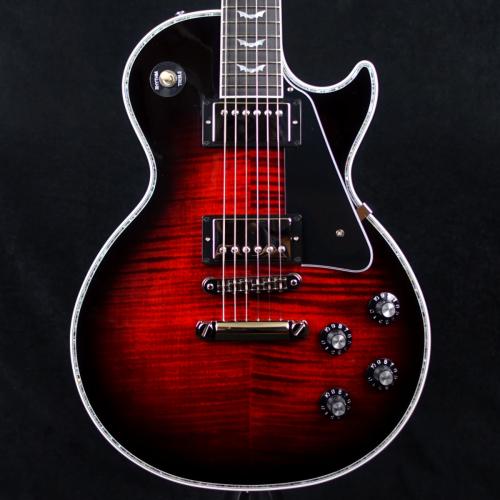 Gibson Custom Shop Les Paul Custom 4A Figured Top "Bats In Flight" Dark Red Burst Gloss NH