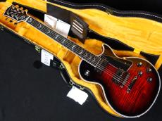 Gibson Custom Shop Les Paul Custom 4A Figured Top "Bats In Flight" Dark Red Burst Gloss NH_2