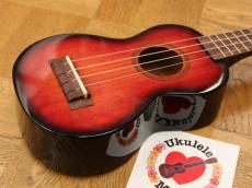 MAHALO Red Burst Soprano with Gear Tuners