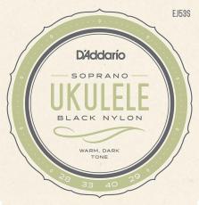 D'addario EJ53S ブラックナイロン ソプラノウクレレ用プロアルテ ウクレレ弦