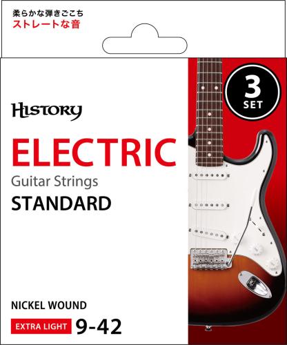 HISTORY ES0942-3S エレキギター弦 .009-042 エクストラライト 【3セットパック】