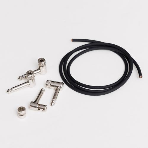 HISTORY HSL-L4K-1M ソルダーレスケーブルパーツ [ ケーブル1M/Lプラグ4個 ] パッチケーブル シールド