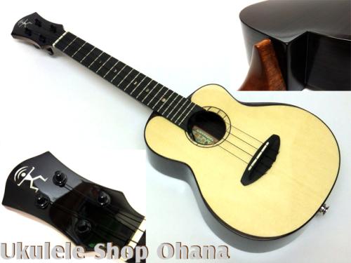 aNueNue [UT200E] Moon Bird コンサート カッタウェイ PU付 スイスムーンスプルース/インディアンローズウッド