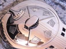 Republic Guitars Highway 61 "Full Scale" Polished Nickel Finish/ Diamond Cone Cover_8