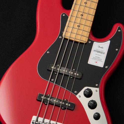 Fender Made in Japan Hybrid II Jazz Bass V  Maple Fingerboard -Modena Red-【4.47kg】【JD23027228】