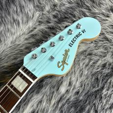 Squier Paranormal Electric VI Matching Headstock Daphne Blue_5