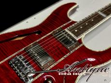 Combat Limited Edition ST-WARM Custom See Through Red /Abalone Inlay & Brazilian RW-Parts Near-Mint 3.16kg "One-Off Custom for Guitar Show"_7