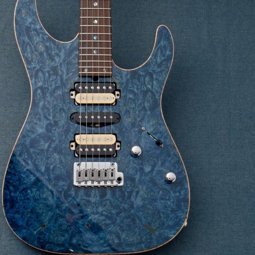 T's DST Pro 24 5A Burl Maple w/Reverse Head -Custom Trans Blue-【3.38kg】