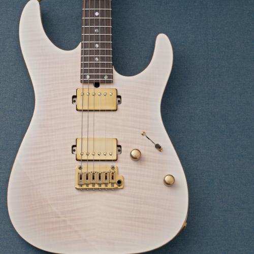 T's DST Pro 24 5A Flame Maple -White Blonde Burst / White Blonde w/Gold Filler-【3.52kg】