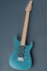 TOM ANDERSON Drop Top w/Special Selection Traditional Flame, Blue Logo -Bora Bora Blue with Binding-_2