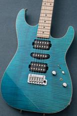 TOM ANDERSON Drop Top w/Special Selection Traditional Flame, Blue Logo -Bora Bora Blue with Binding-_5