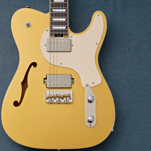 Kz Guitar Works Kz TL Trad Semi-Hollow 22 2H8 Custom w/Brazilian Rosewood -Gold Top-