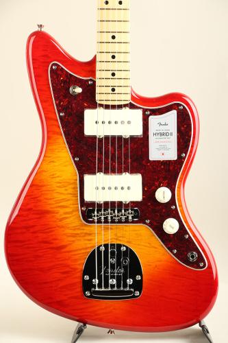 Fender 2024 Collection Hybrid II Jazzmaster Flame Sunset Orange Transparent【S/N JD24029168】